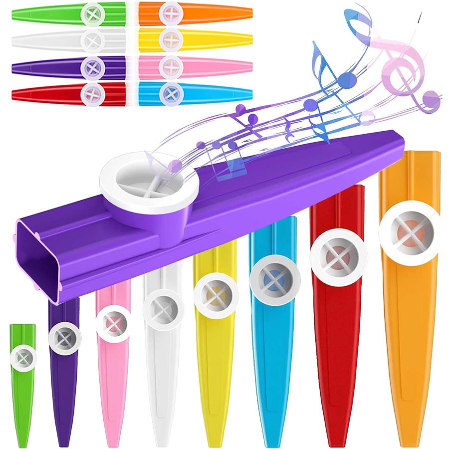 9pcs 11.5cm Plastic Kazoo Ancient Classic Vocal Wind Instruments Music Production Background Music Speaker Party Sounding Props