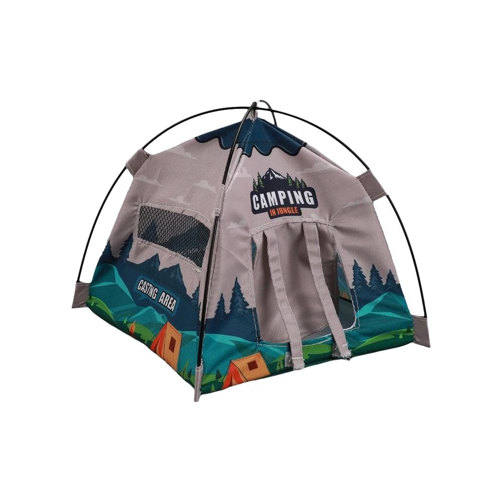 Toy Model 1:12 Scale Camping Tent Model Oxford Cloth Simulated Miniature Doll Tent Mini Photo Props Tent Dollhouse Ornament