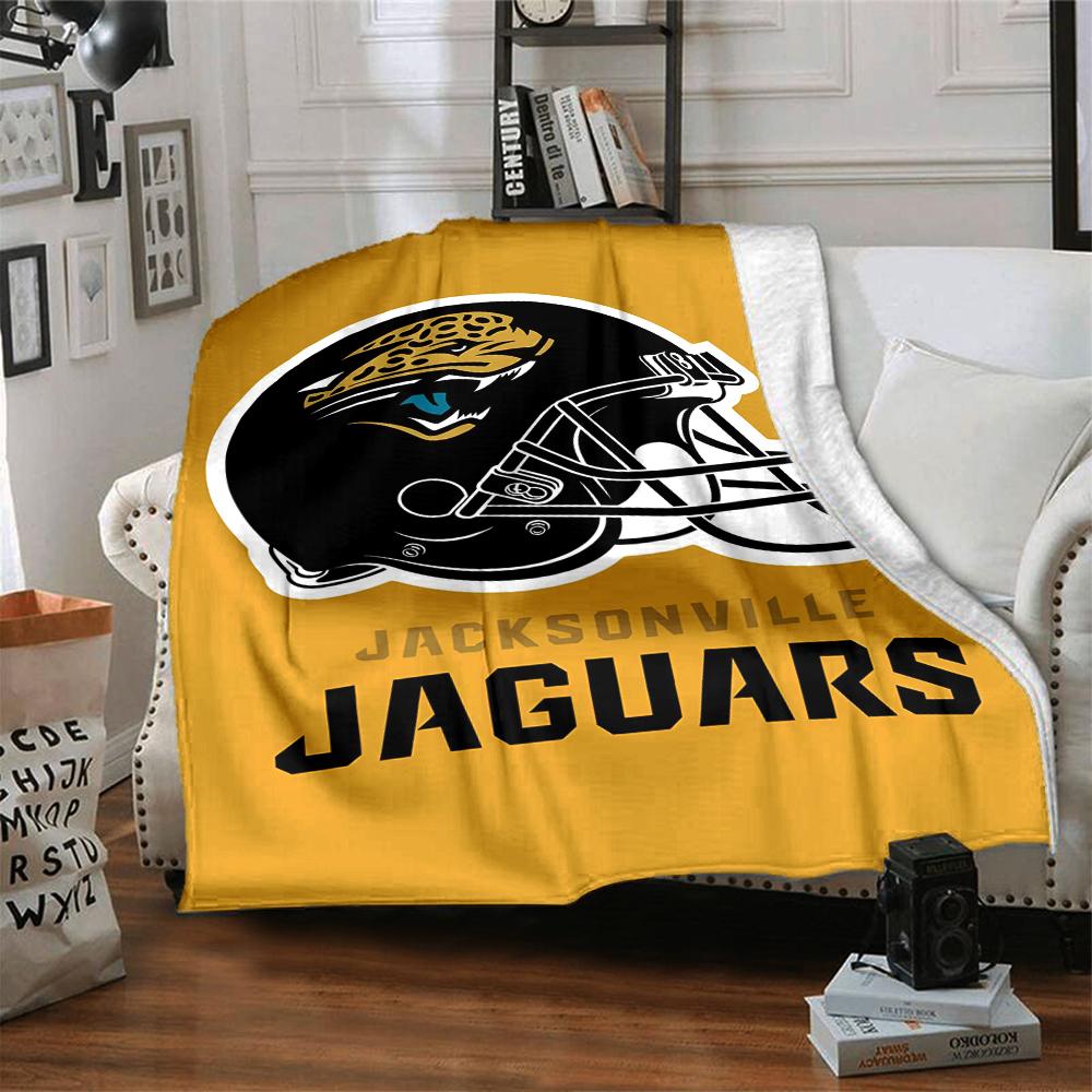 Jacksonville Jaguars Theme Printed Blanket - Perfect for Couch, Bed, Travel & Outdoor Use | Machine Washable, Cozy & Durable.