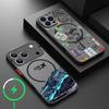 Airplane Landmark Label Case For iPhone 16 Pro Max Coque iPhone 16e 15 14 13 Pro Max 17 Air Magnetic For Magsafe Wireless Charge