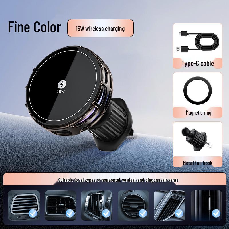 Wireless Magnetic Car Phone Holder - CE/FCC/RoHS Certified, Customizable