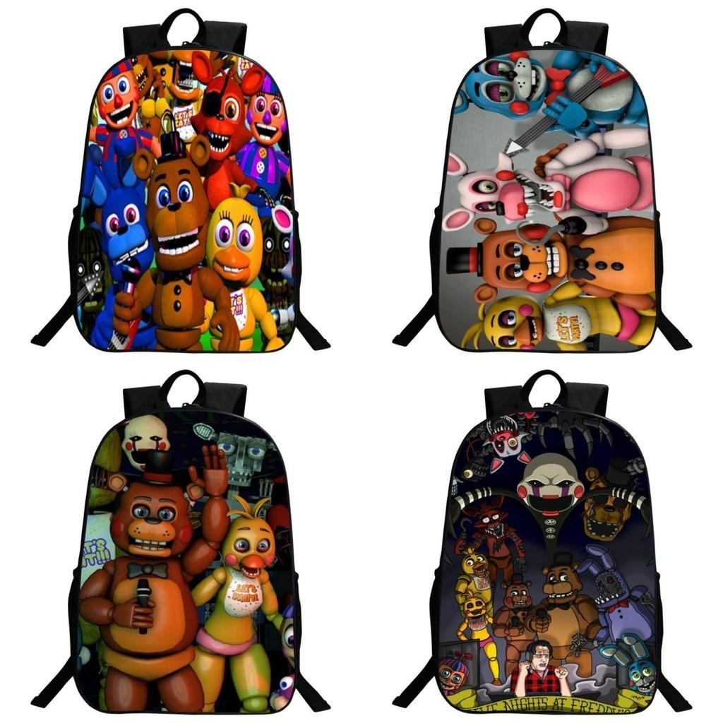 Vibrant Five Nights At Freddy's Backpack With Anime Pattern For Kids And Students