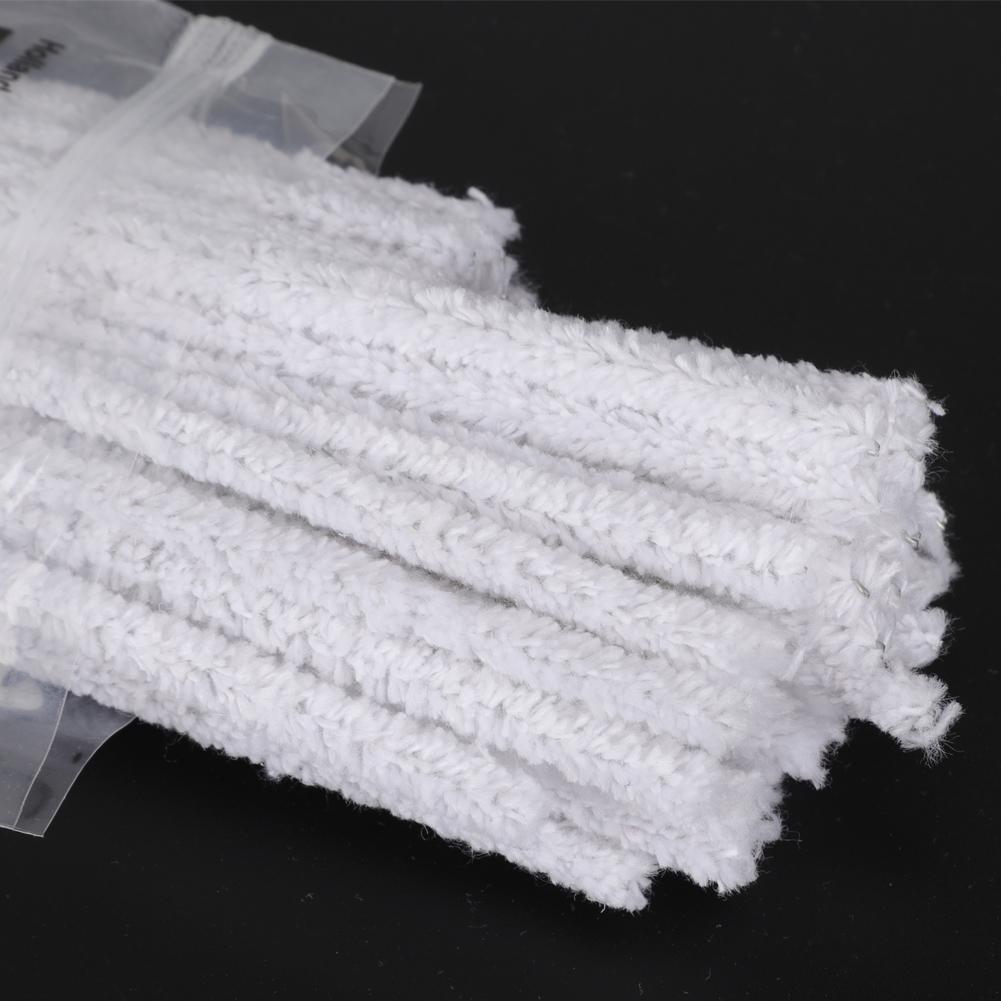 50pcs Pipe Cotton Clners, White Pipe Clners   and Safe Clning Tool for Pipes, Absorb Tar and Condensate