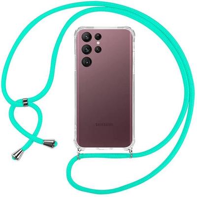 Case with Lanyard Necklace - BOOLING - for Samsung S22 Ultra - TPU - Reinforced Protection - Green