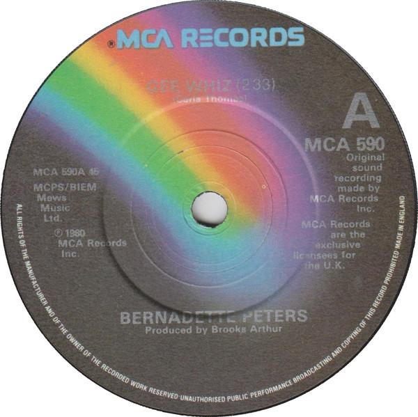 

7inch Record BERNADETTE PETERS Gee Whiz MCA590 MCA Records 1980 UK SoulFunk Used