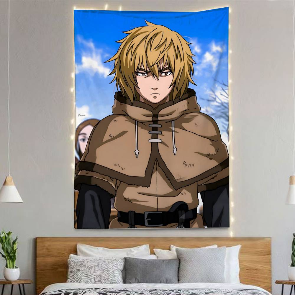 Hot Anime 2026 Vvinland Sagas Flags Wall Hanging Background Art Banner For Bedroom Home Outdoor Decor