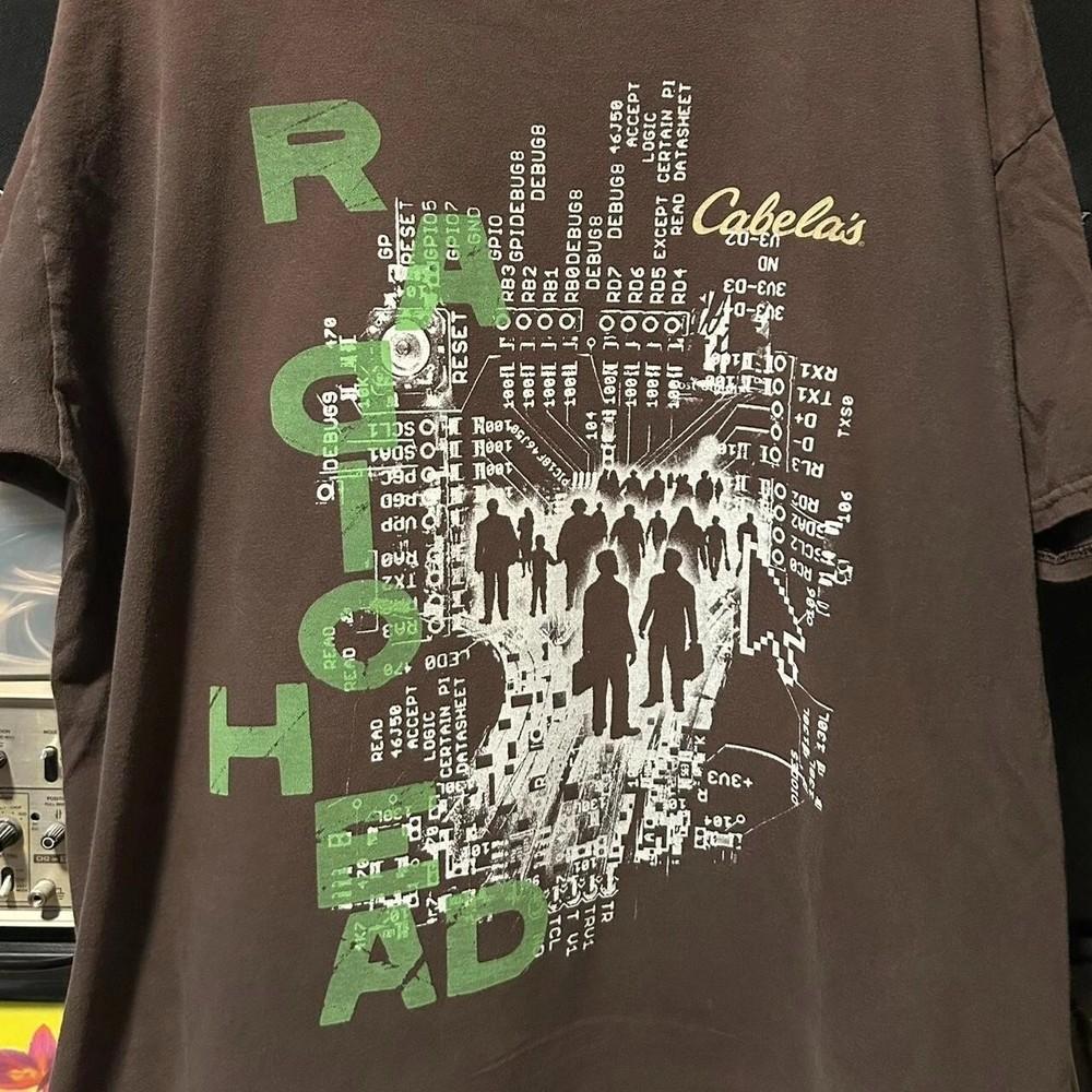 

Radiohead OK Computer short sleeve dark chocolate color shirt Men Women Unisex T-Shirt XXXXL