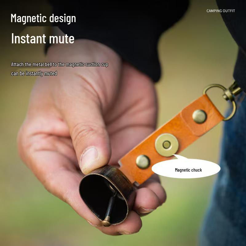 Magnetic Wind Chime & Bear Repellent Bell - Outdoor Camping Ornament & Keychain Accessories for Hiking