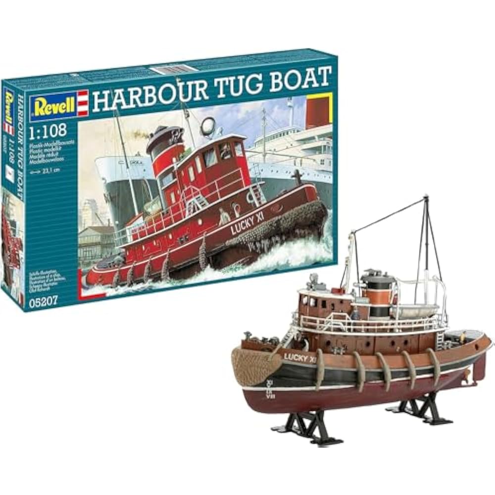 German Level 1/108 Harbor Tug Plastic Model