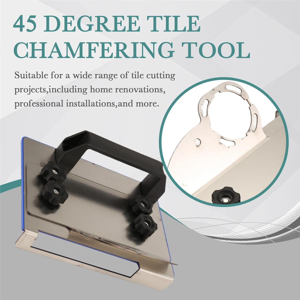 New 45 Degree Tile Chamfering Tool -Angle Grinder Stand for Tile 45° Chamfer Cutting,Grinder Tool for Cutting Ceramic Stone
