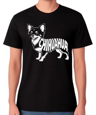 Chihuahua Hund Rasse Minimal Linienkunst Haustierliebhaber Unisex T-Shirt Niedliches Hunde T-Shirt
