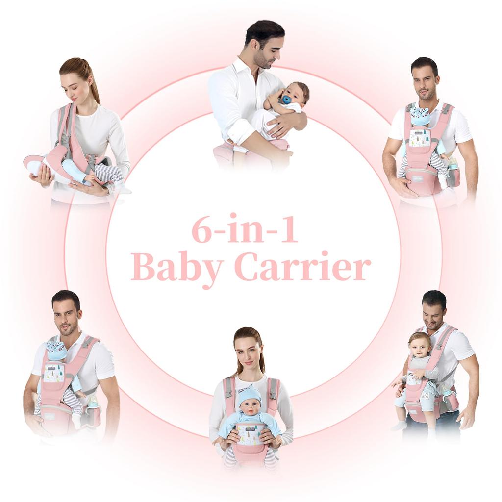 DEBARK Hip Baby Amour Baby Breathable Forward Back Waist Suitable for Newborns Seat, Carrier, Mesh, Facing, Carrying, 6-Way Carry, Comfortable,