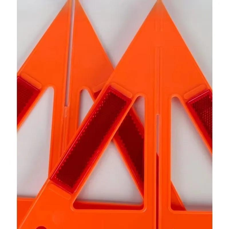 Emergency Breakdown Warning Triangle Red Reflective Safety Triangle For Car Warning Sign Stop Sign Reflector Foldable Tripo
