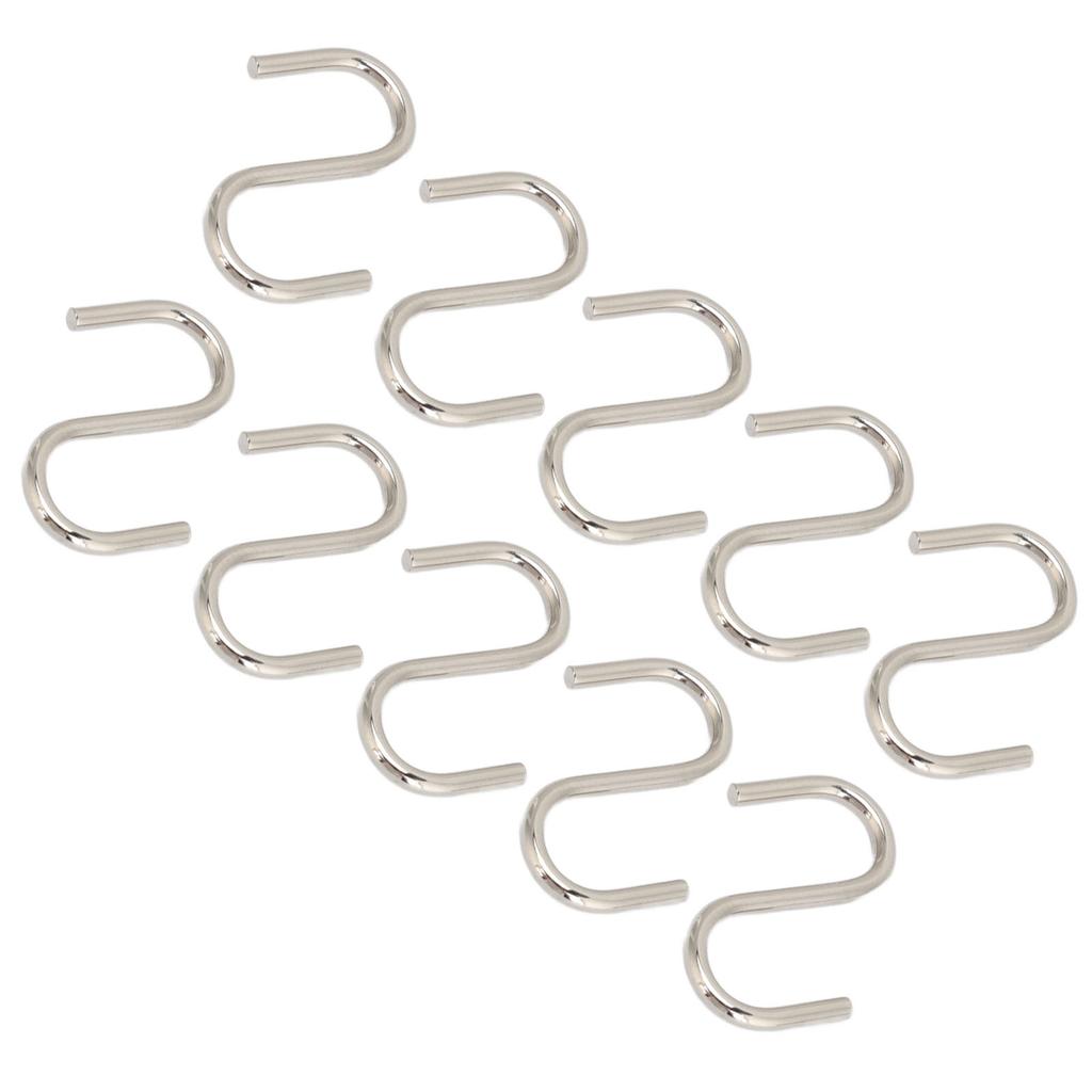 10Pcs S Shaped Hooks Strong Thickened Metal S Shaped Widely Used Small S Hooks for Clothes Bags Utensils
