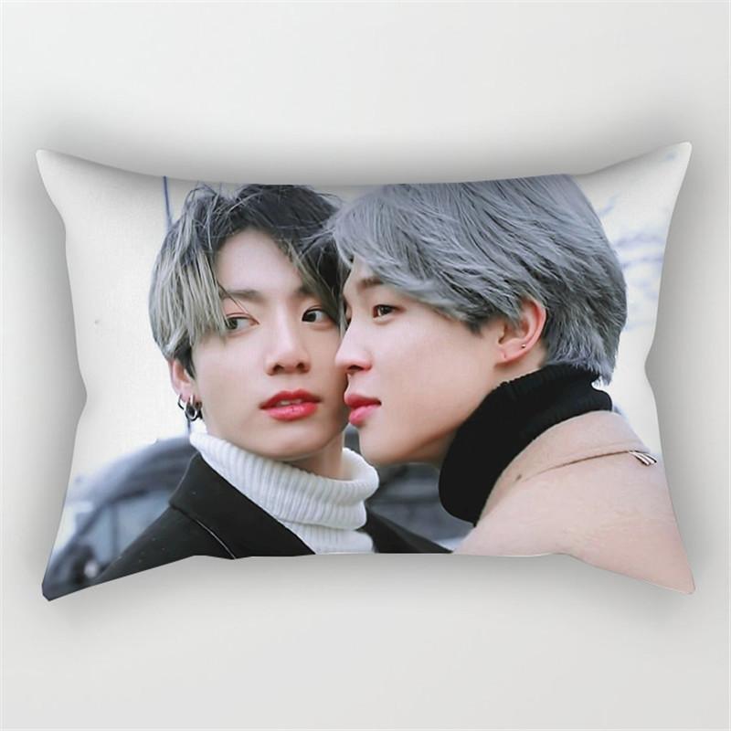 Bangtan Boys Kpop Bts Print Pillowcase Cover Bed Seat Square Pillow Home Cover