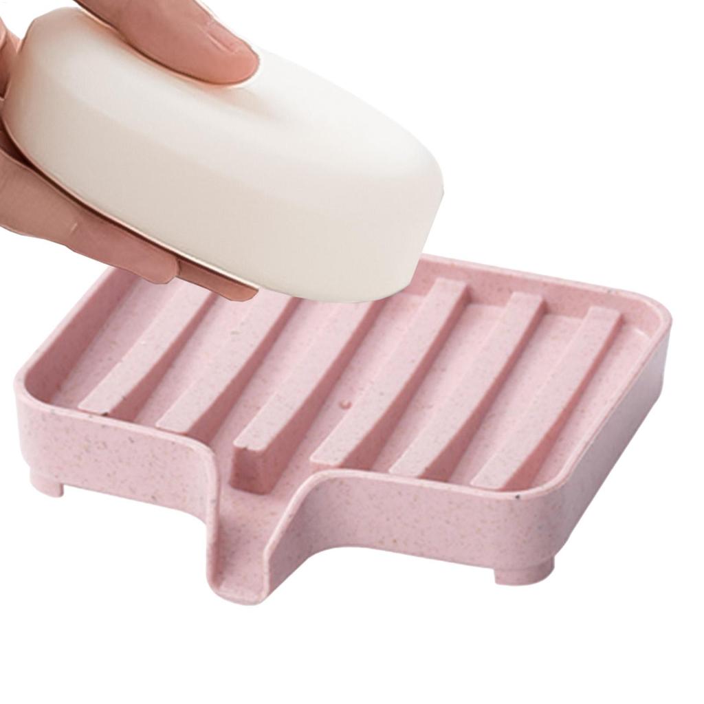 Soap Dish with Drain Multipurpose Household Soap Tray Shower Soap Storage Bathroom Accessories Soap Drain Rack for Bathroom