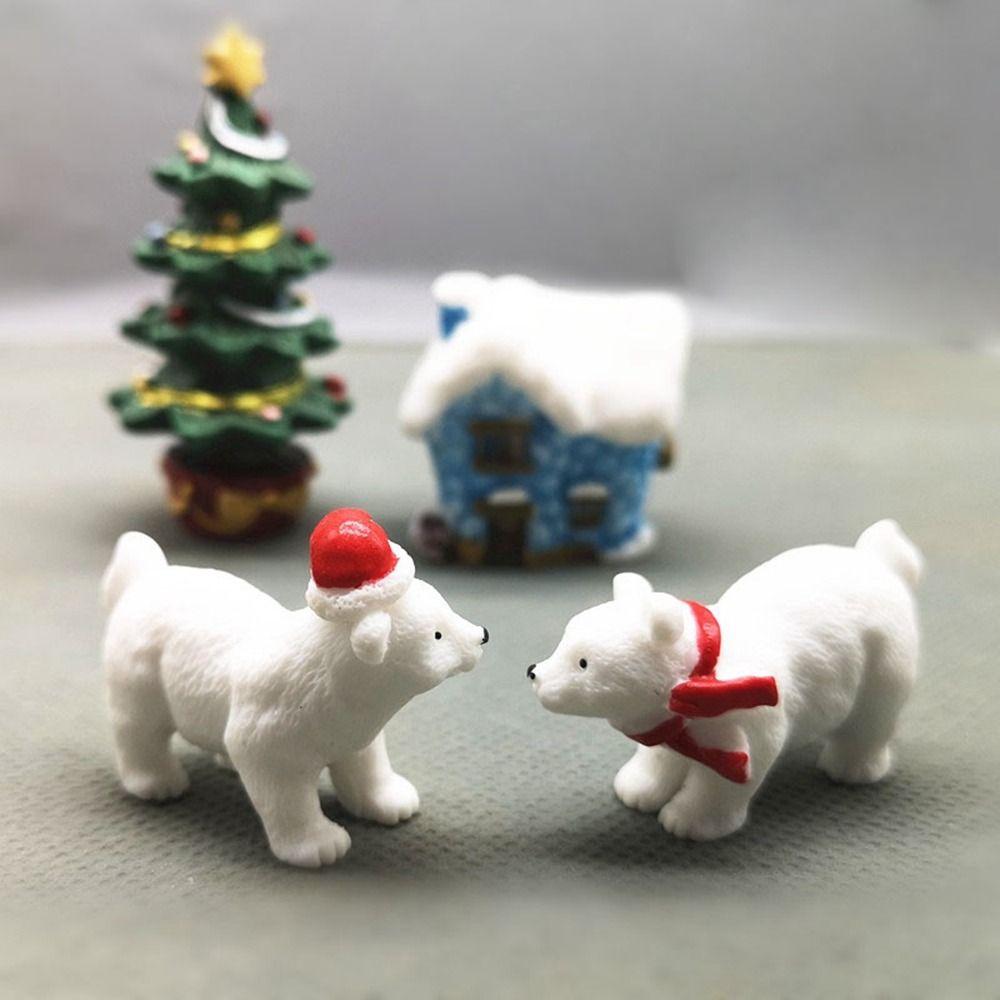 Decor Desktop Decoration Home Decoration Ornament DIY Accessories Polar Bear Figurines Christmas