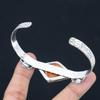 Halloween Sale Markisenform Landschaftsjaspis Stein Sterlingsilber Blume Neuer Armreif