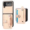 Anti -Dust Carbon Fiber Wallet Case For Samsung Galaxy Z Flip 4 5 5g Flip4 Flip3 Flip5 Flip 3 Zflip5 Shockproof Card Holder