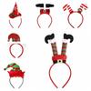 Foolscap Santa Claus Headband Plaid Christmas Cap Hair Bands Gifts Christmas Hair Hoop  Daily