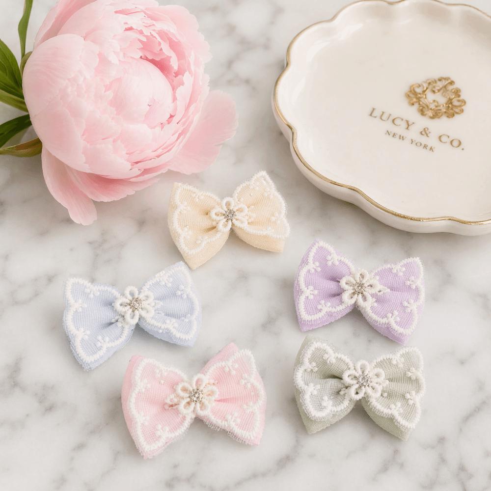Sewing Decor Lace Mesh Bowknot Wedding Decoration Flower Bow Applique Children's Pantyhose