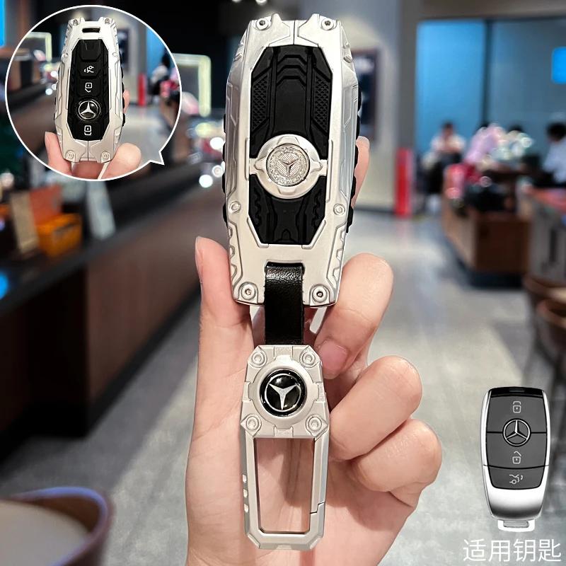 Carbon Fiber Key Fob Cover for Benz Key Case Protector Shell for Benz A-B-C Class S-Class G-Class E-Class CLA GLB CLS GLE GLC FF2