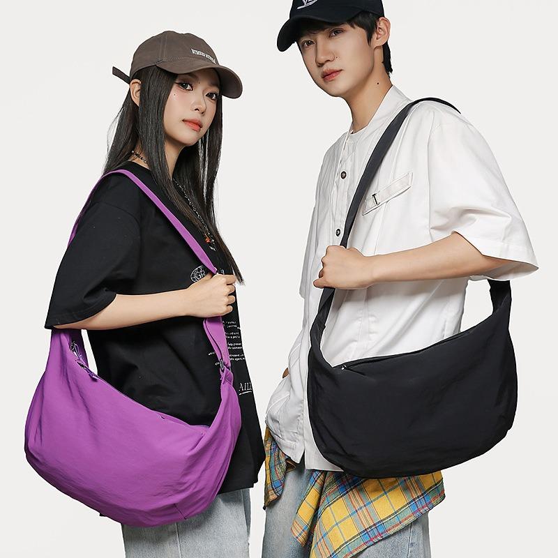 Lazy Wind Dumpling Bag New Lightweight Nylon Messenger Bag Trendy Brand Couple Casual Household Shoulder Bag