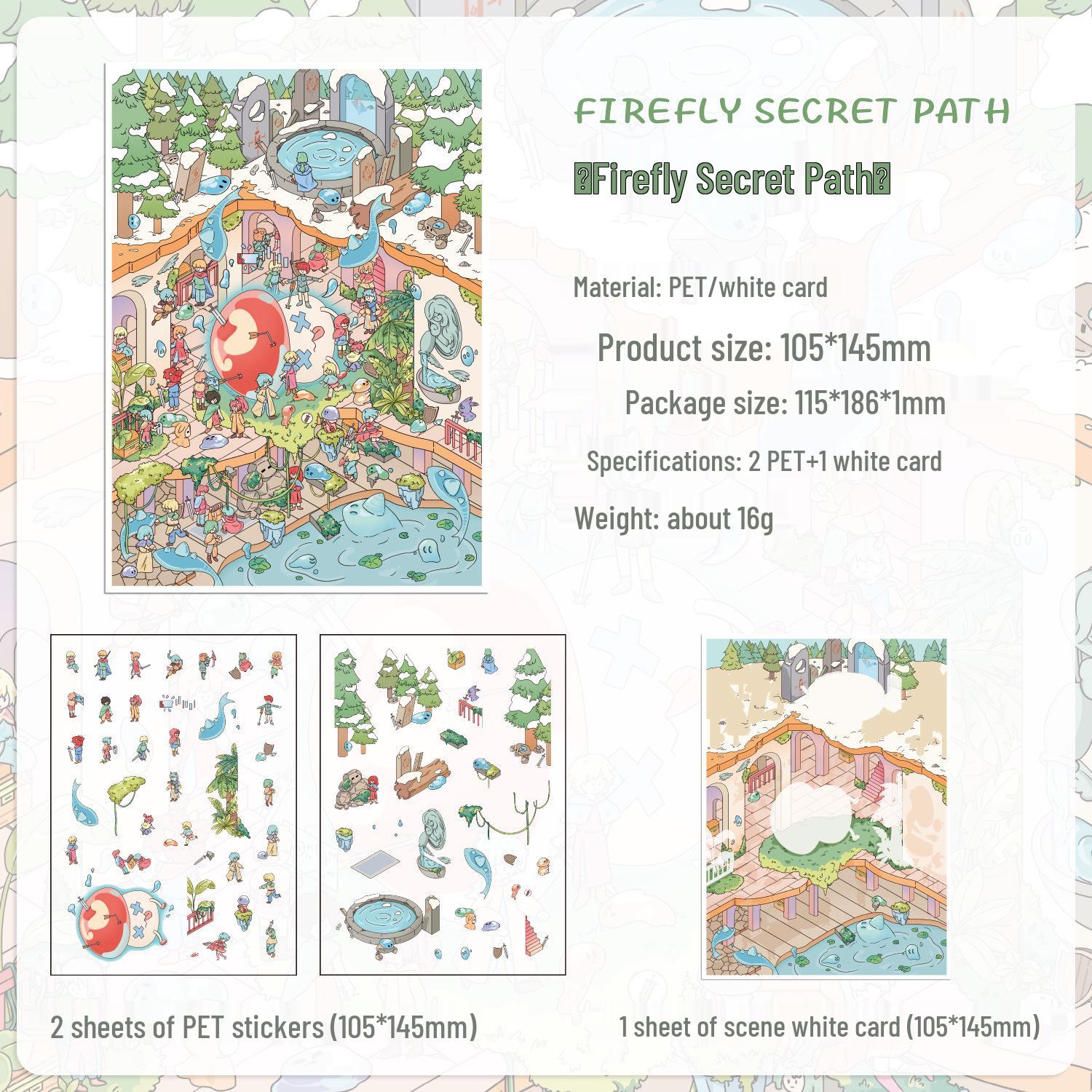 Adventure Journal 3D Cartoon Scenery Stickers for Kids