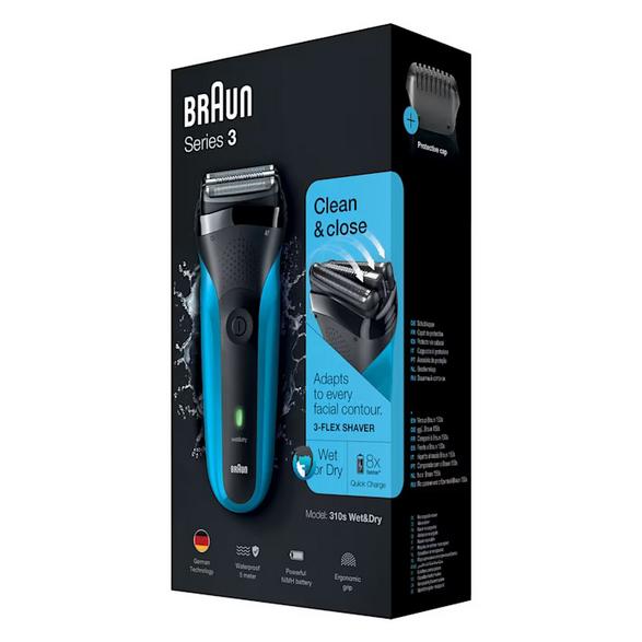 Braun Series 3 310s Electric Shaver Wet & Dry Blue