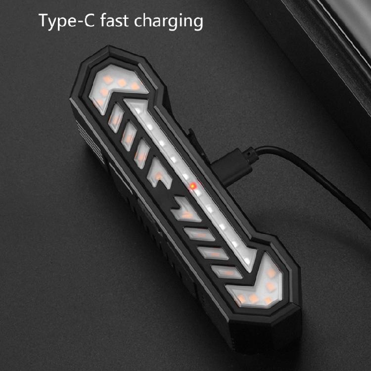 Rechargeable Cycling Rear Light Turn Signal Light Bikes Taillight With Large Viewing Angles And 50 Lumen Red Yellow LEDs