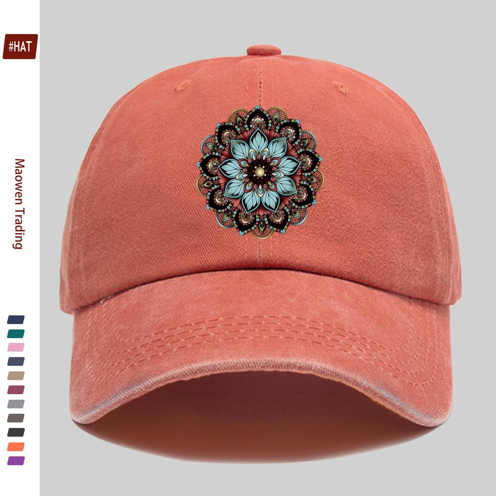 Pc Colorful Mandala Pattern Printed Baseball Cap Soft and Comfortable SpringSummer Fashion Design Sun Hat Comfortable and Li