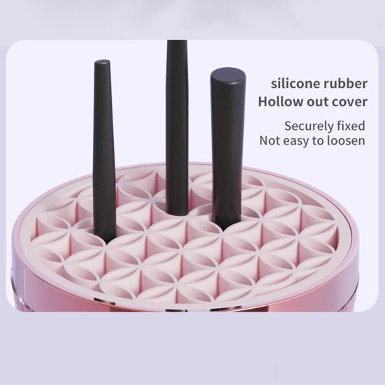 Makeup Brush Cleaner Electric Automatic Spinning Cosmetic Brush Washer Portable Cleaning Machine Makeup Accessory Cleaning Tool