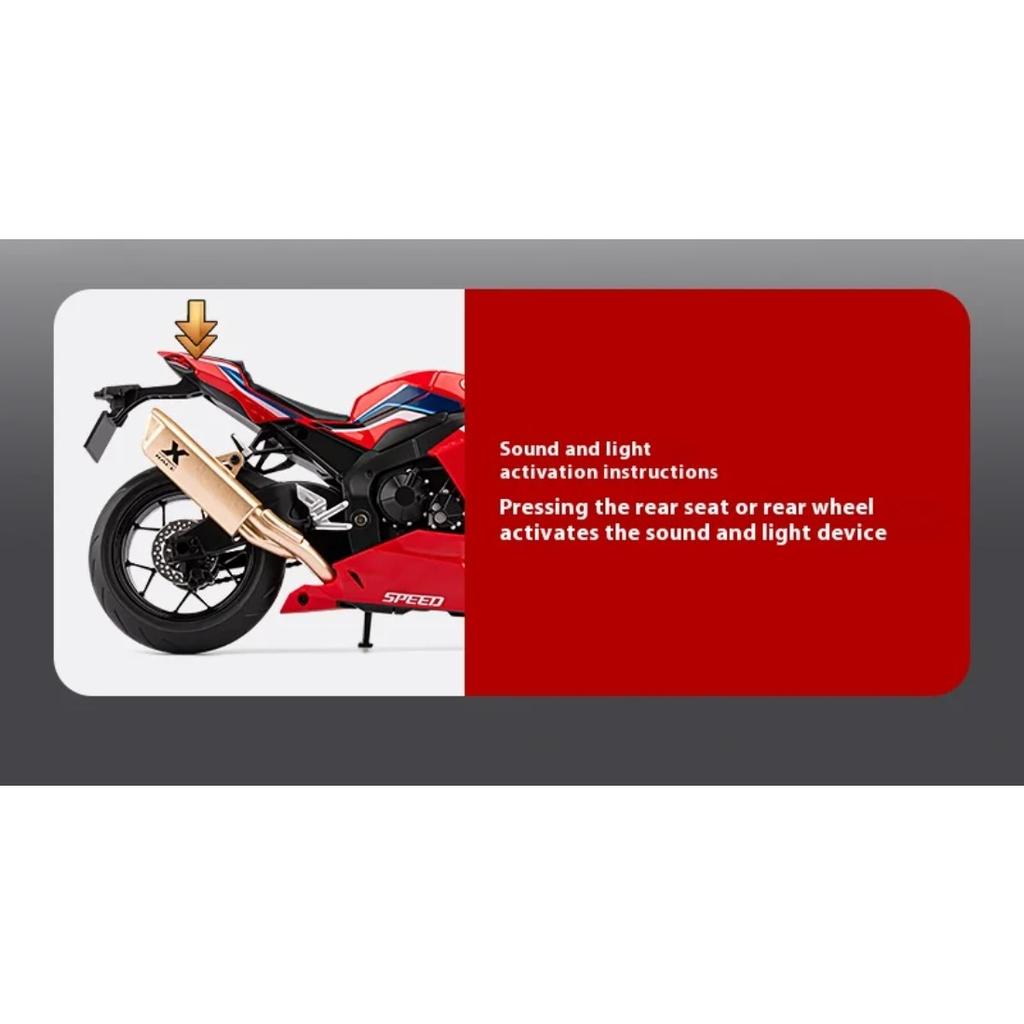 1/12 Honda CBR1000 Alloy Motorcycle Model, Cool Lighting, Exquisite Desktop Ornaments, The Best Collection for Motorcycle Enthusiasts