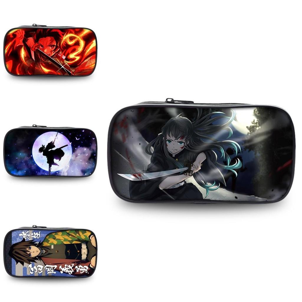 Durable Slayer Demon Pen Bag Versatile Oxford Fabric Large Capacity Stationery Holder