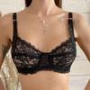 34-40 B/C Cup Plus Size Women Push Up Bra Lace Hollow Out Bralette Underwired Embroidery Lingerie Non-padded Sexy Underwear