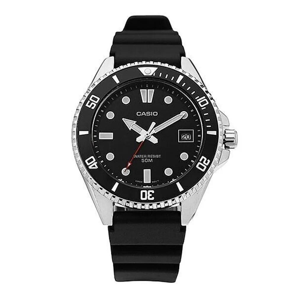 [Cio] Cio MDV-10-1A1VDF (MDV-10-1A1) Analog Black Marlin Men s Urethane Watch (P0032819 MDV-10-1A1VDF