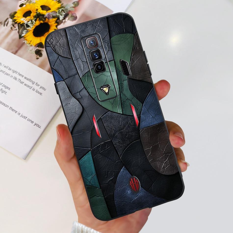 For ZTE Nubia Red Magic 7 7S Pro Case Zte nubia REDMAGIC 7S 7Pro Fashion Cool Pattern Black Silicon Soft Phone Cases