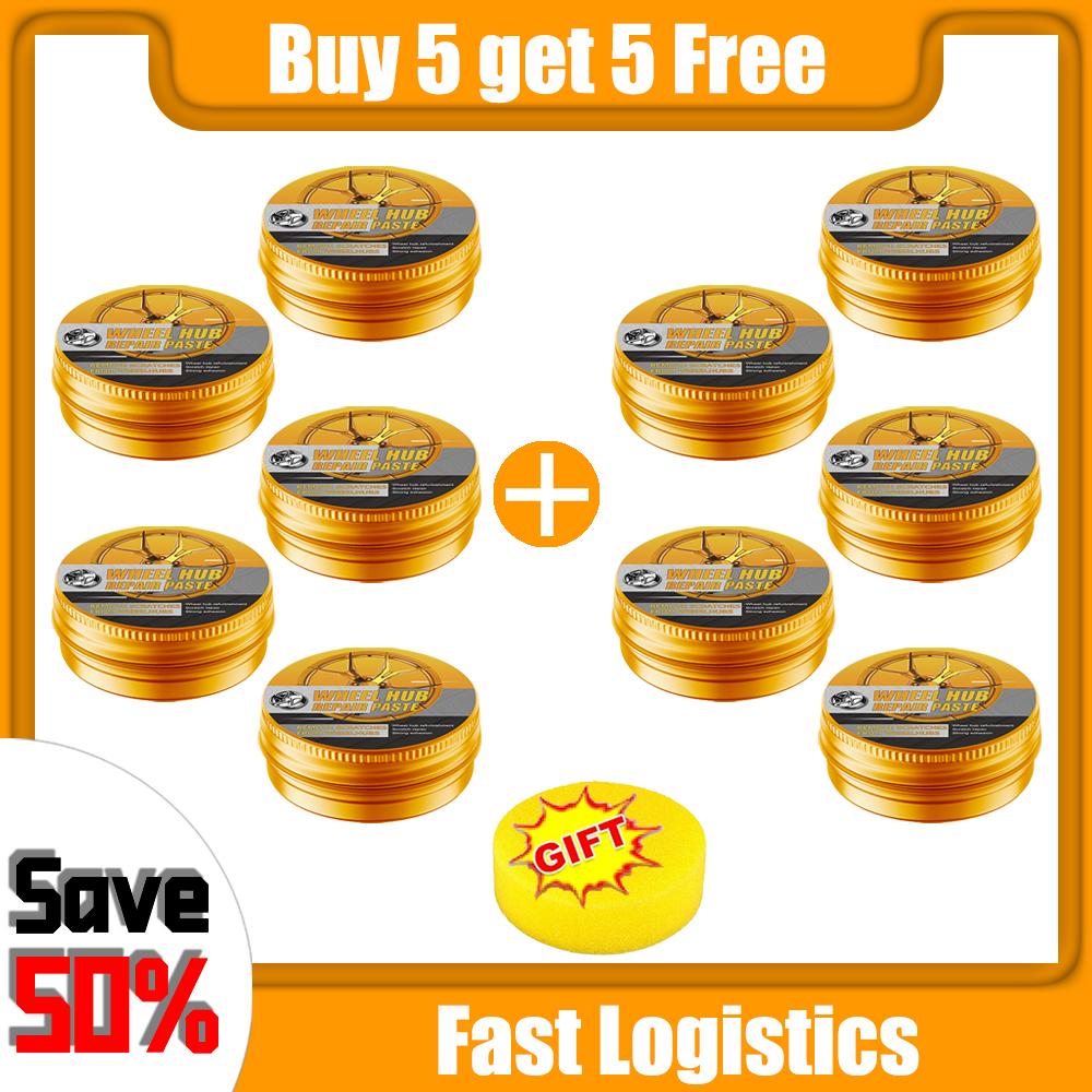 Car Wheel Hub Scratch Refurbishment Paste, Tire Rim Scratch Paint Repair Paste - Aluminum and Steel Rings Dent Restore Care