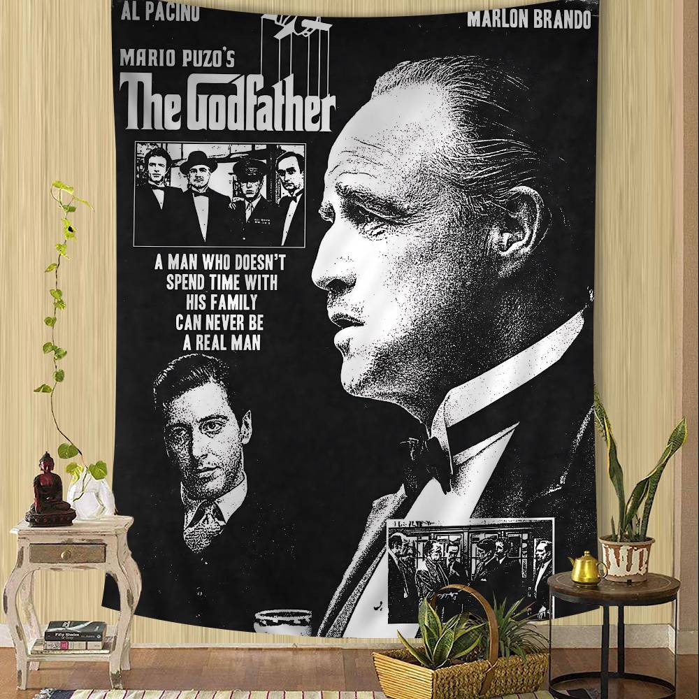 

Classic Movie The Godfather Hippie Wall Hanging Tapestries Bohemian Wall Tapestries Mandala INS Home Decor 74x94cm(29x37in)