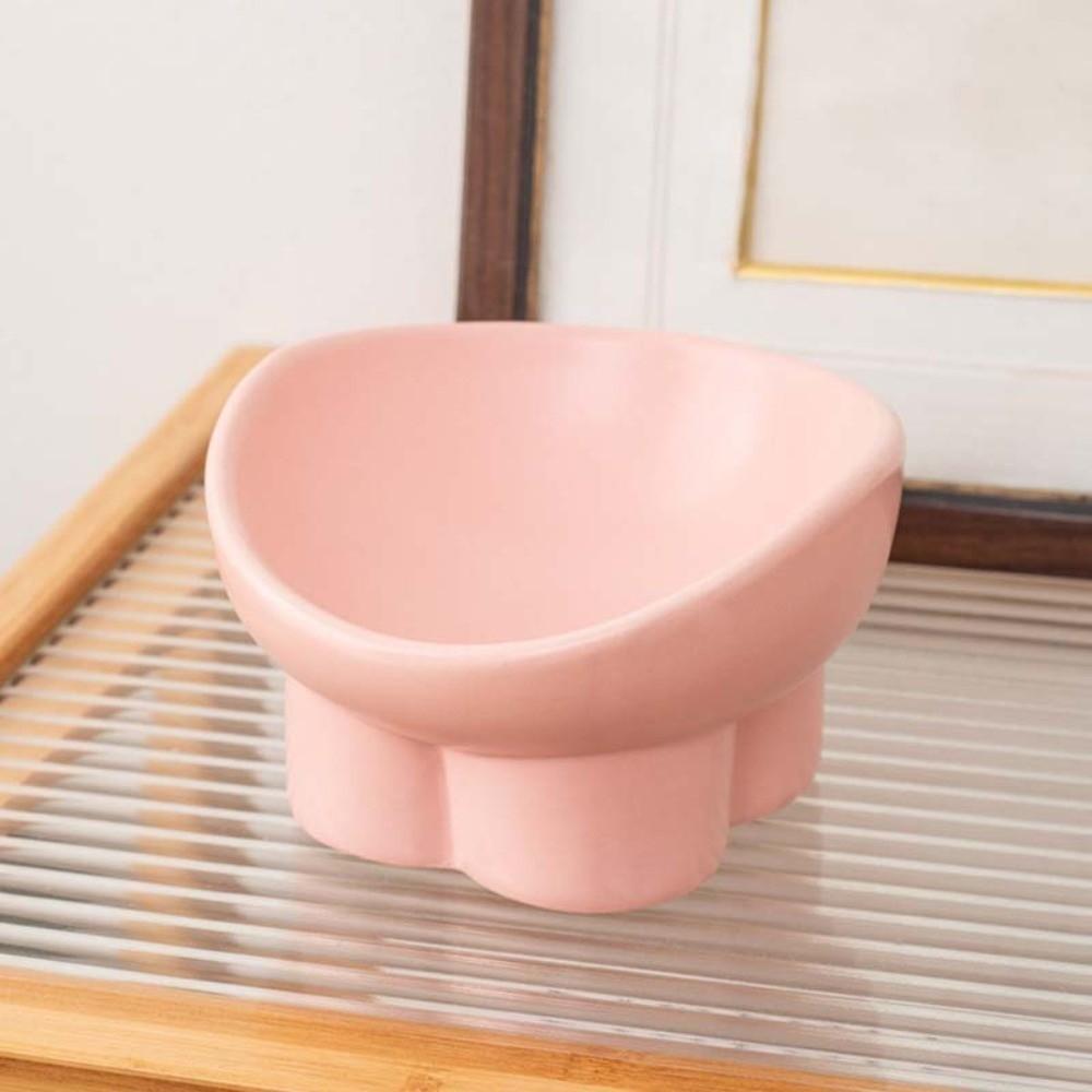 Large Diameter Neck Protection Bowl Anti-knock High Foot Bowl Easy Clean Water Bowl Wet Dry Food