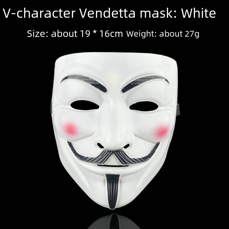 Máscara de Película V de Vendetta para Halloween: Vendetta Face, Stranger V, Danza callejera, Máscara de anciano