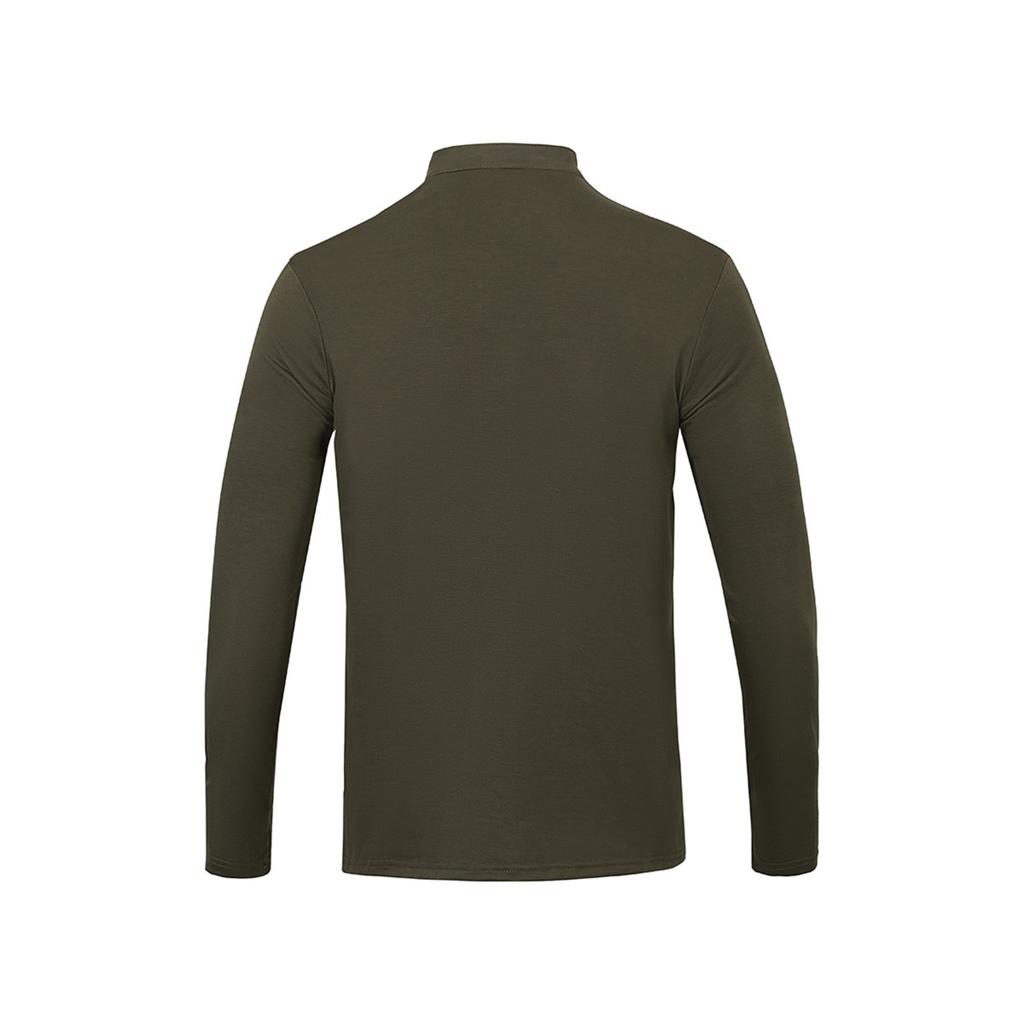 Pánská jarní a podzimní pánská košile se stojáčkem, ležérní sportovní košile s dlouhým rukávem Henley