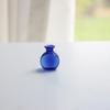 Miniature Vase, Tiny Blue Glass Vase, Small Flower Holder, Cute Mini Vase for Miniature Houses DIY Refrigerator Magnets (Magnets Not Included)