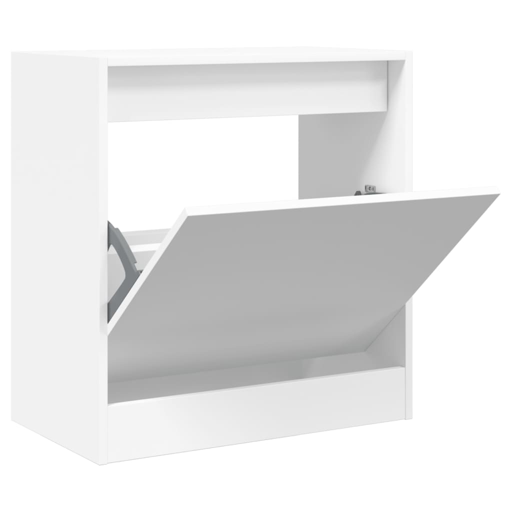 Vidaxl Shoe Cabinet, White, 60X34X63.5 Cm, Wood-Based Material