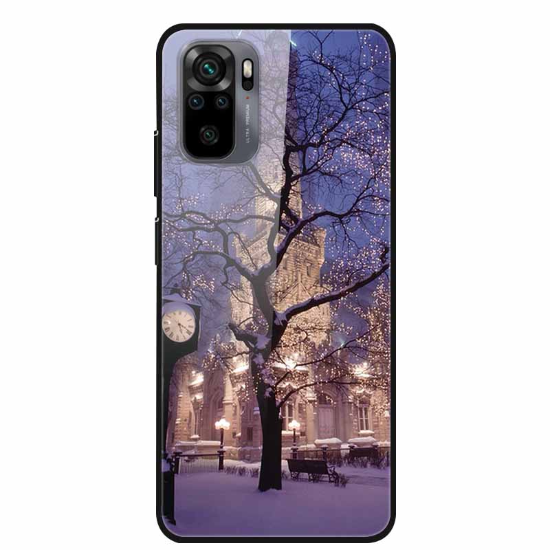 Edzett Üveg tok Redmi Note 10 Pro-hoz Fedél Kemény tok Xiaomi Redmi Note10 5G Telefon Tokhoz Note10 Pro Fundas TPU Lökhárító
