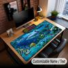 Fish Ocean Theme Custom Mouse Pad Personalized With Name Text Customized Desk Mat For Office Home Decor