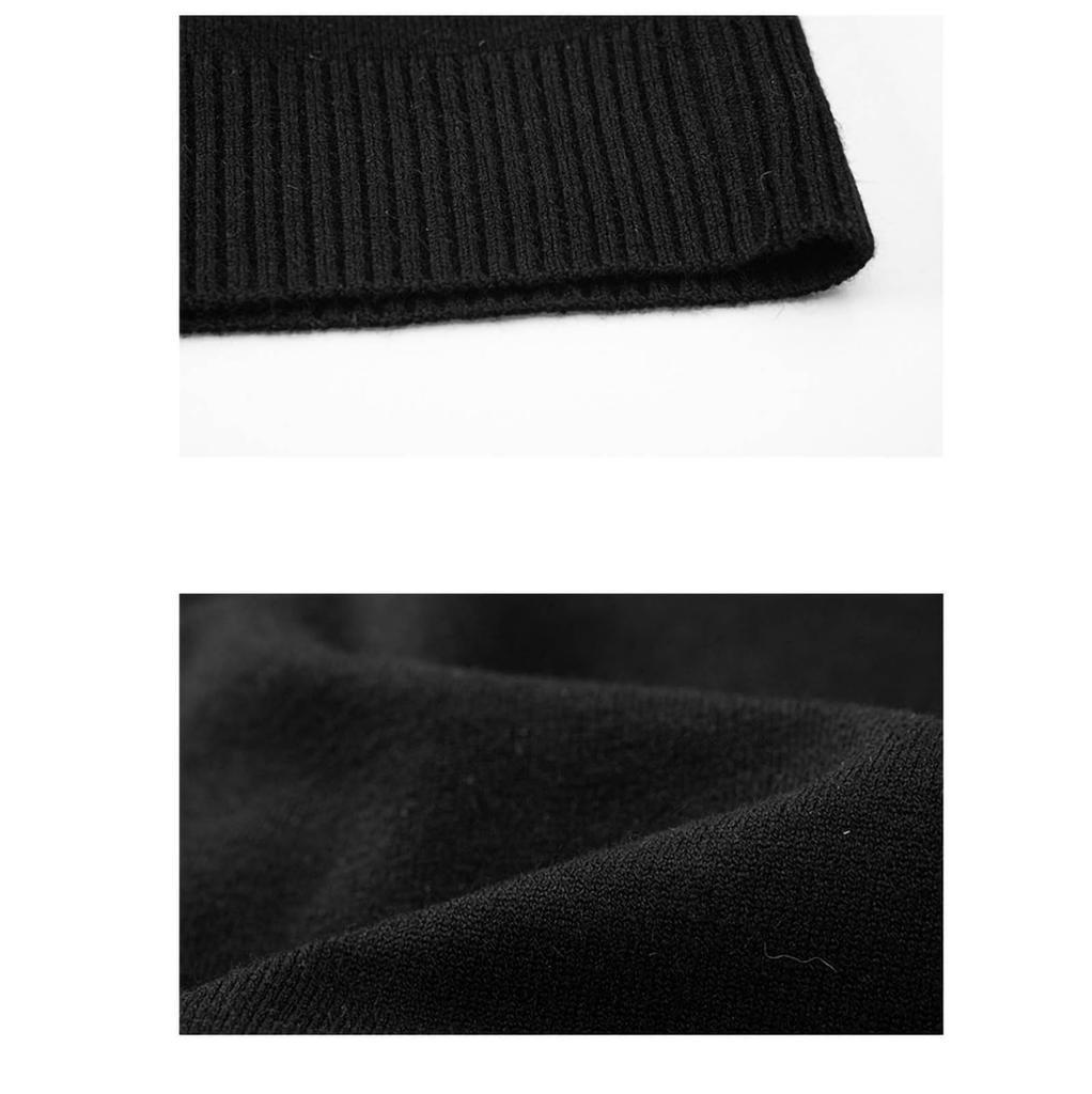 Men's Solid-color Double-zipper Cardigan Sweater Jacket, Unisex Stand-up Collar Knitted Sweater Top