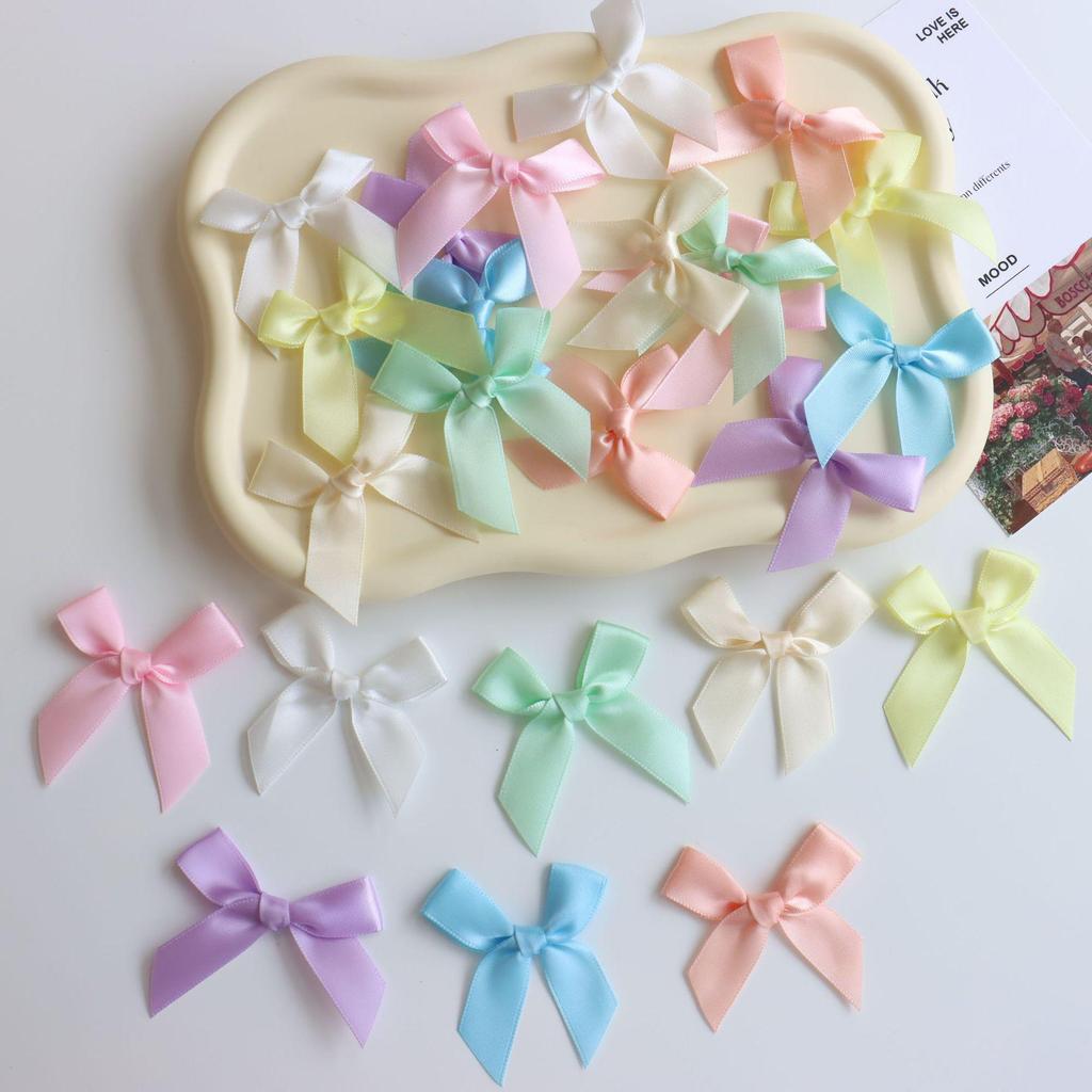 In Stock 1.5CM Wide Hand-Tied Ribbon Bow for Gift Box Decoration