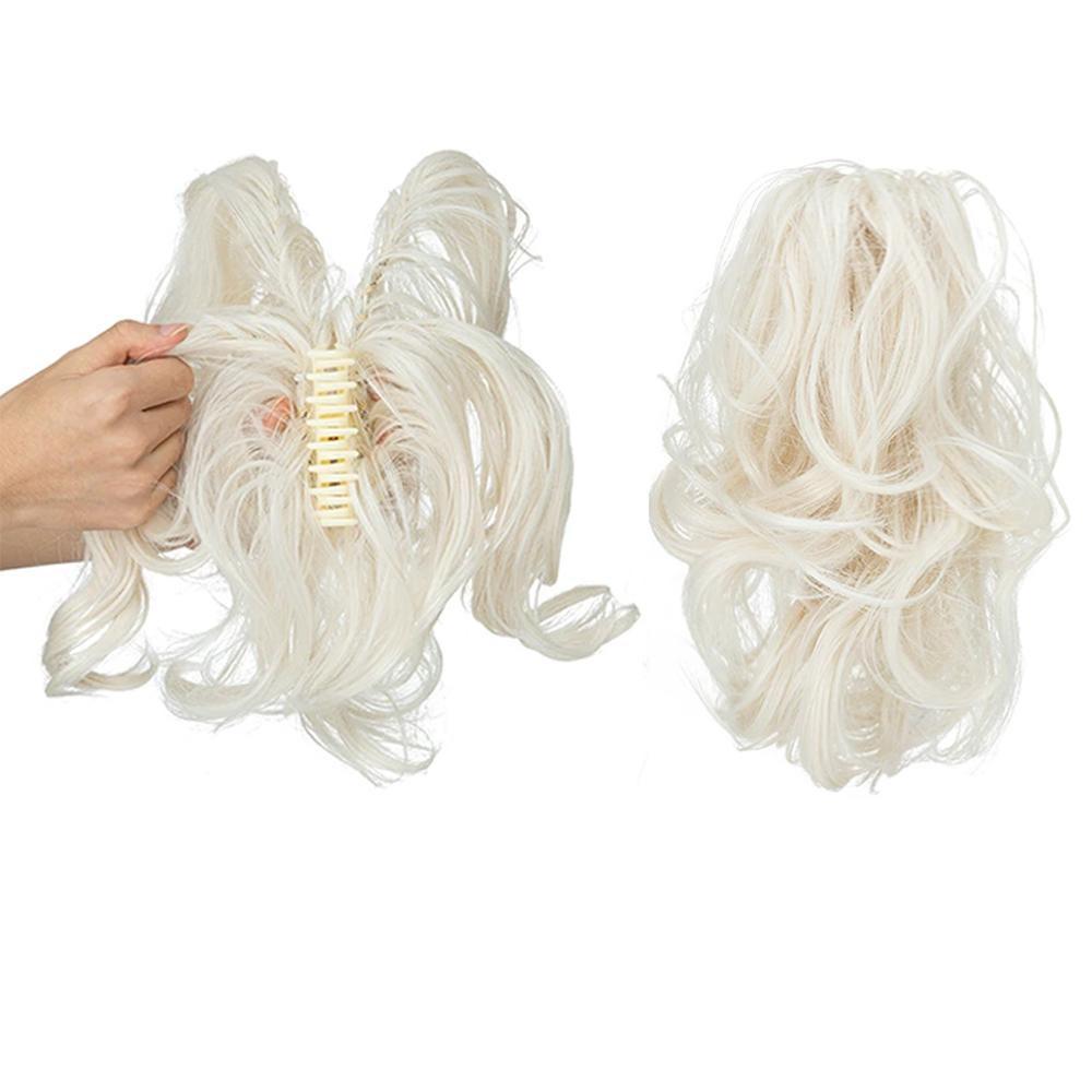 Ladies' ponytail short roll wig styling clip