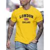 Sommer Herren 100% reine Baumwolle lässige lockere Passform Übergröße London England Muster bedruckt Rundhals Kurzarm T-Shirt Top